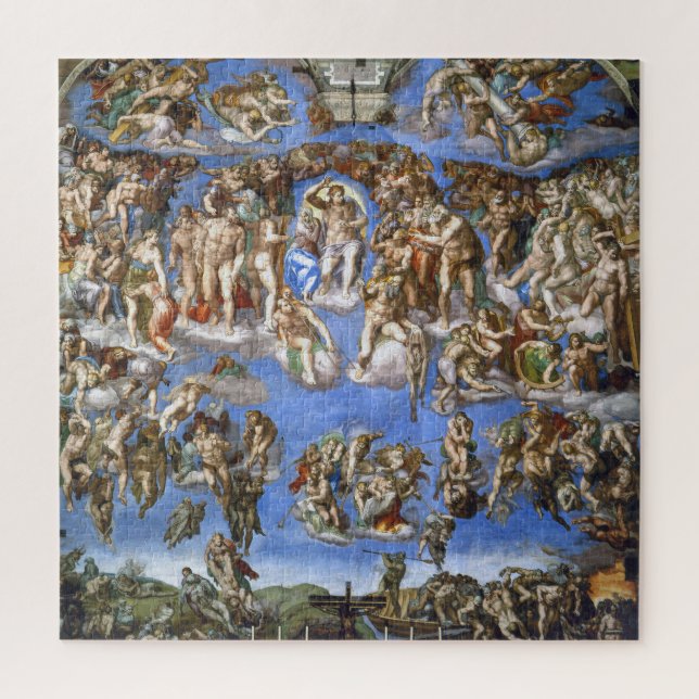 Michelangelo The Last Judgment Fine Art Print Jigsaw Puzzle (Vertical)