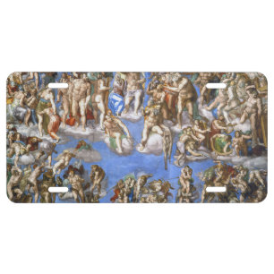 Michelangelo The Last Judgment Fine Art Print License Plate