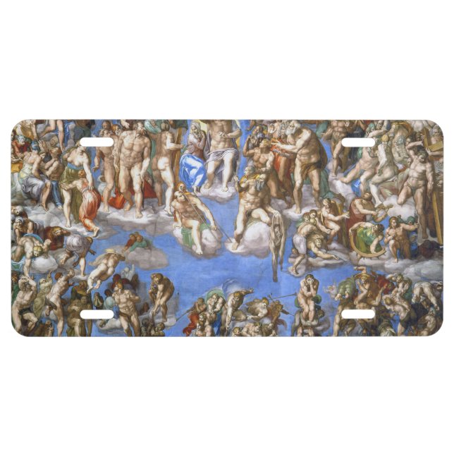 Michelangelo The Last Judgment Fine Art Print License Plate (Front)
