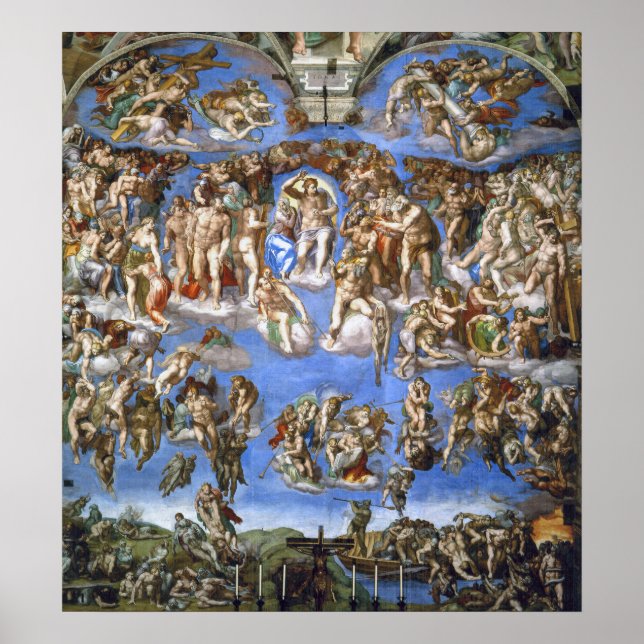 Michelangelo The Last Judgment Fresco Masterpiece Poster (Front)