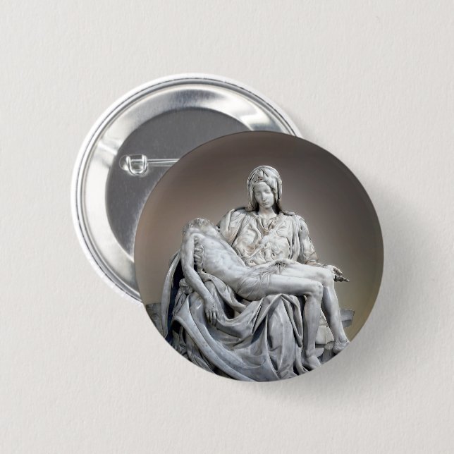 Michelangelo - The Pieta Button (Front & Back)