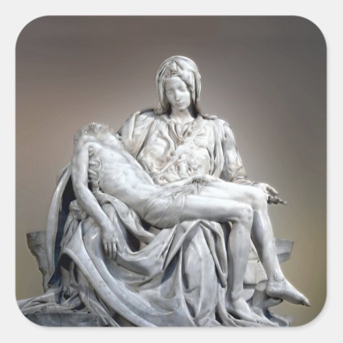 Michelangelo _ The Pieta Square Sticker