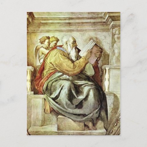 Michelangelo The Prophet Zechariah Postcard