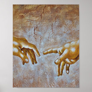 Michelangelo's Creation of Adam Poster