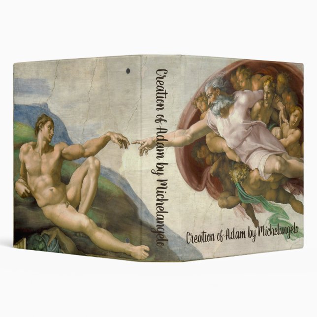 Michelangelo's Creation of Man (Creation of Adam) 3 Ring Binder (Background)