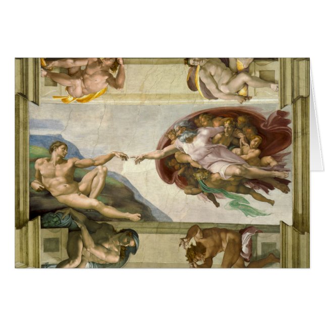 Michelangelo's Creation of Man (Creation of Adam) Cards (Front Horizontal)