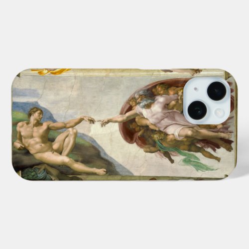 Michelangelos Creation of Man Creation of Adam iPhone 15 Case