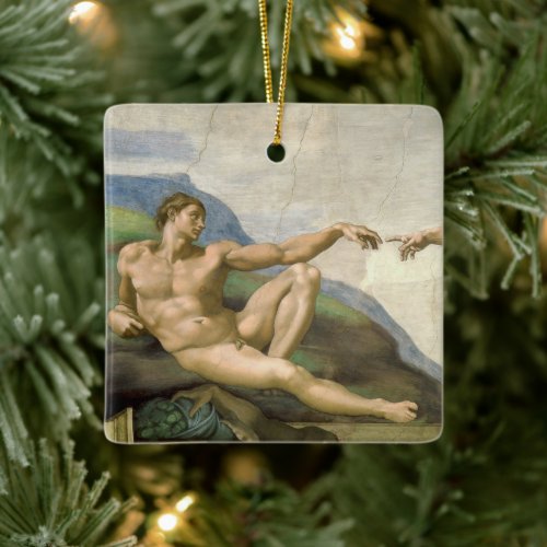 Michelangelos Creation of Man Creation of Adam Ceramic Ornament