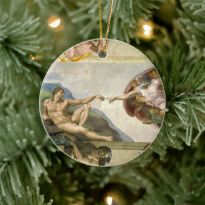Michelangelo's Creation of Man (Creation of Adam) Ceramic Ornament