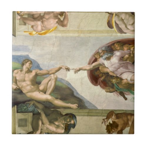 Michelangelos Creation of Man Creation of Adam Ceramic Tile