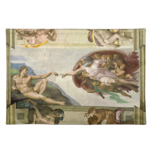 Michelangelos Creation of Man Creation of Adam Cloth Placemat