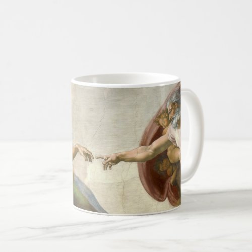 Michelangelos Creation of Man Creation of Adam Coffee Mug