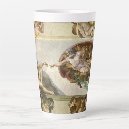 Michelangelos Creation of Man Creation of Adam Latte Mug