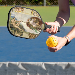 Michelangelo's Creation of Man (Creation of Adam) Pickleball Paddle