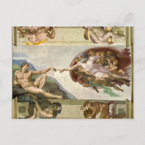 Michelangelos Creation of Man Creation of Adam Postcard