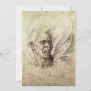 Michelangelo's Damned Soul, Head of a Man