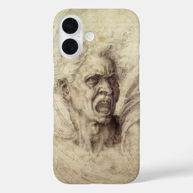 Michelangelo's Damned Soul, Head of a Man Case-Mate iPhone Case (Back)