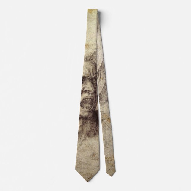 Michelangelo's Damned Soul, Head of a Man Tie (Front)