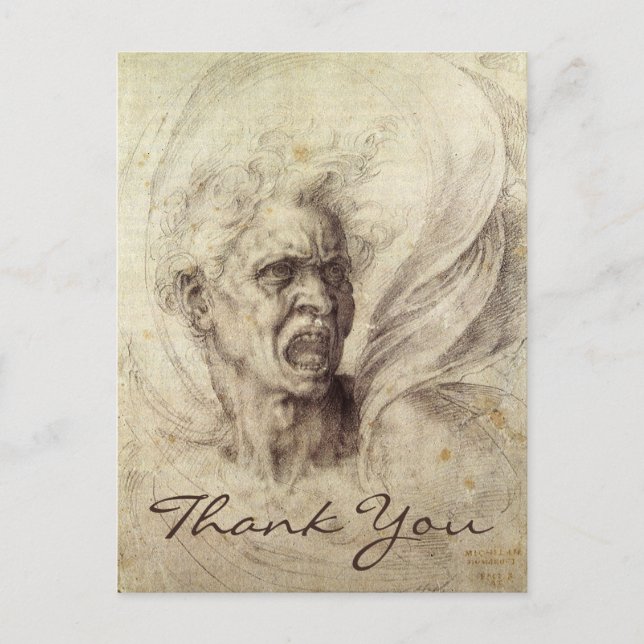 Michelangelo's Damned Soul Postcard (Front)