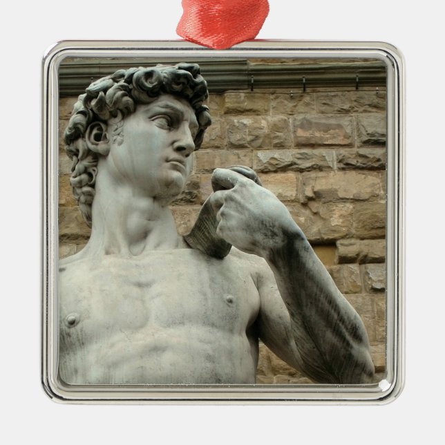 Michelangelo's David 1 Metal Ornament (Front)