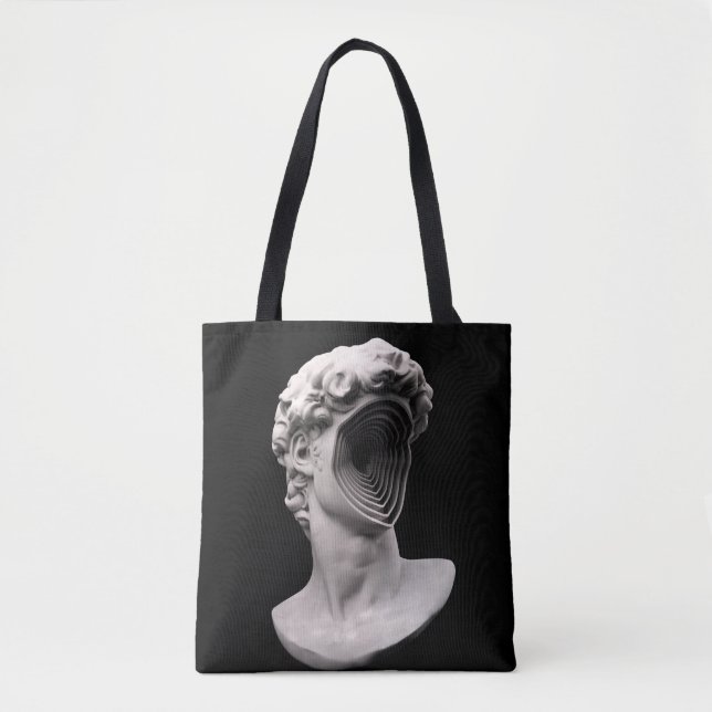 Michelangelo's David classical bust head Tote Bag (Front)