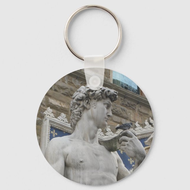Michelangelo's David, Florence Italy Keychain (Front)