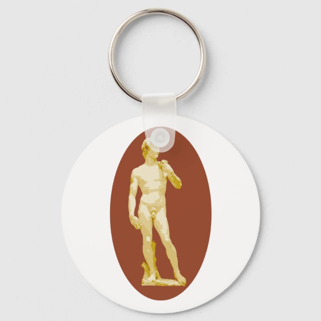 Michelangelo's David Keychain (Front)