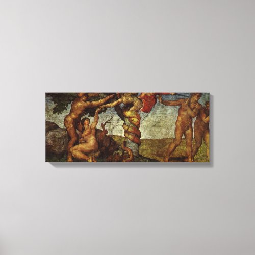 Michelangelos Fall and Expulsion Garden of Eden Canvas Print