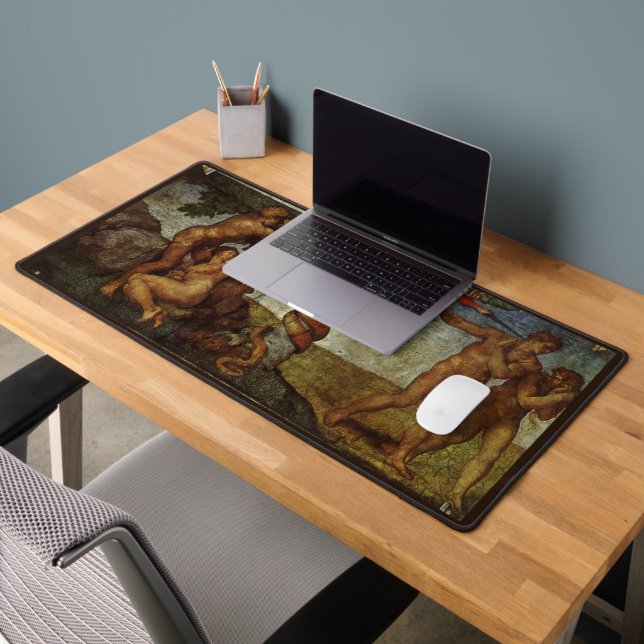 Michelangelo's Fall and Expulsion, Garden of Eden Desk Mat (Office 2)