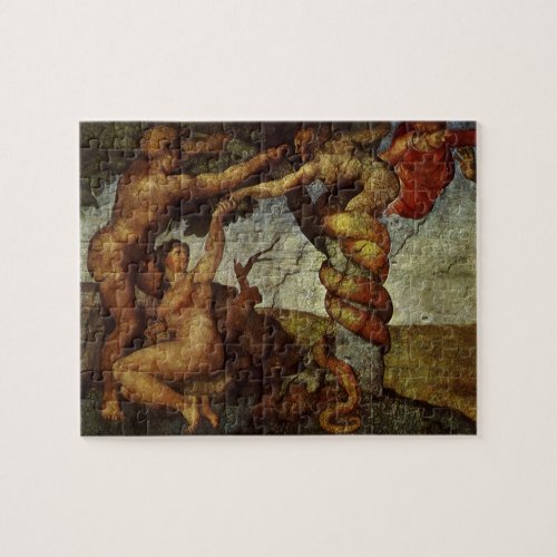 Michelangelos Fall and Expulsion Garden of Eden Jigsaw Puzzle