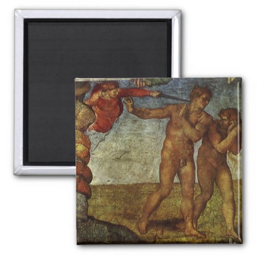 Michelangelos Fall and Expulsion Garden of Eden Magnet