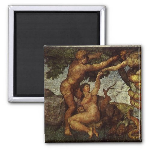 Michelangelos Fall and Expulsion Garden of Eden Magnet