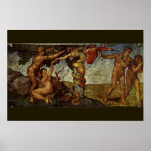 Michelangelo's Fall and Expulsion, Garden of Eden Poster