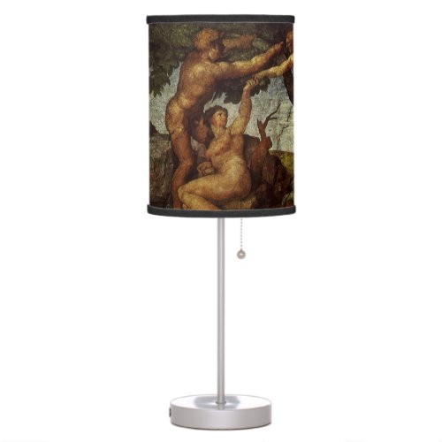 Michelangelos Fall and Expulsion Garden of Eden Table Lamp