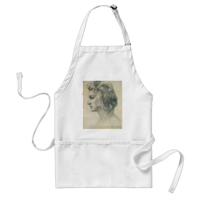 Michelangelo's Ideal Head of a Woman Adult Apron (Front)