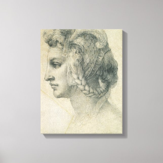 Michelangelo's Ideal Head of a Woman Canvas Print (Front)