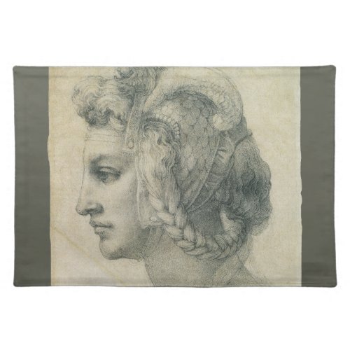 Michelangelos Ideal Head of a Woman Cloth Placemat