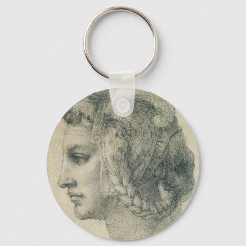 Michelangelos Ideal Head of a Woman Keychain