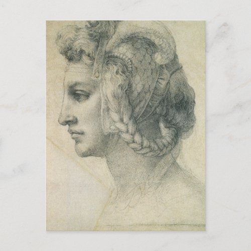 Michelangelos Ideal Head of a Woman Postcard