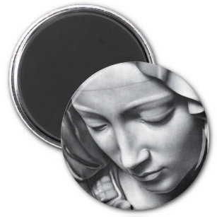 Michelangelo's Pieta detail of Virgin Mary's face Magnet