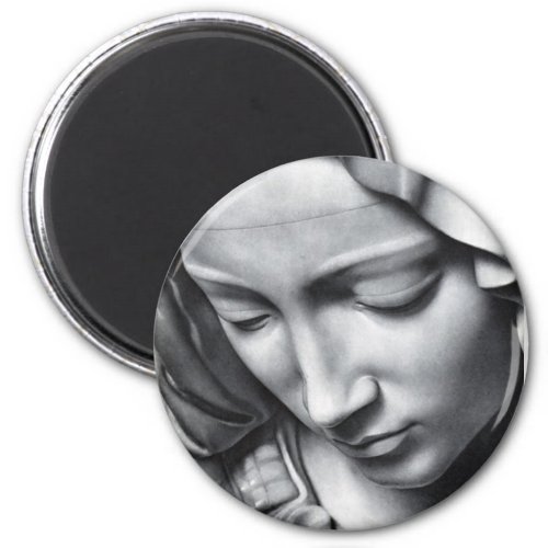 Michelangelos Pieta detail of Virgin Marys face Magnet
