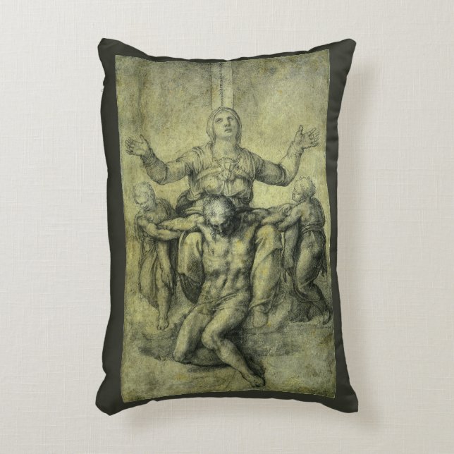 Michelangelo's Pieta for Vittoria Colonna Accent Pillow (Front(Vertical))