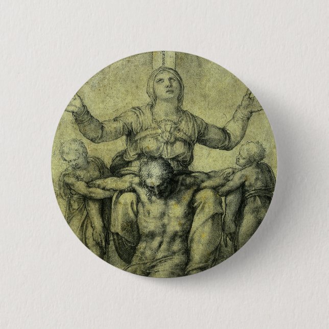 Michelangelo's Pieta for Vittoria Colonna Button (Front)