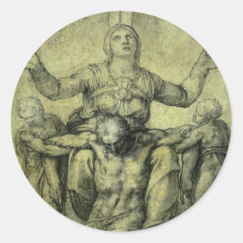 Michelangelos Pieta for Vittoria Colonna Classic Round Sticker