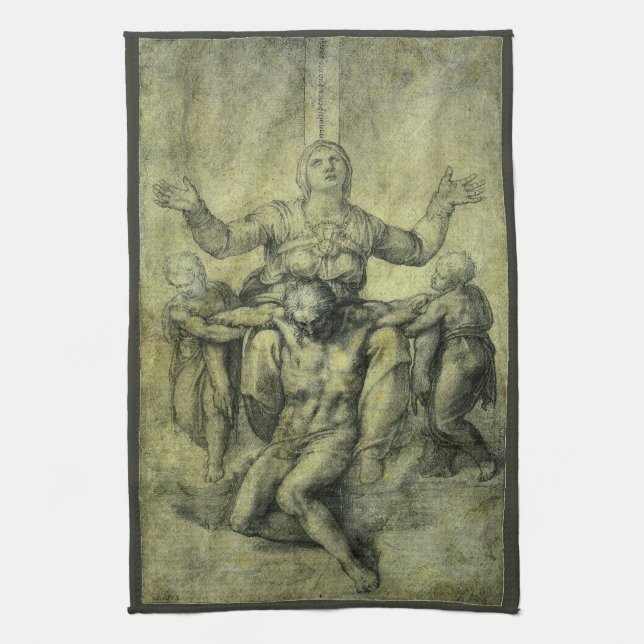 Michelangelo's Pieta for Vittoria Colonna Kitchen Towel (Vertical)