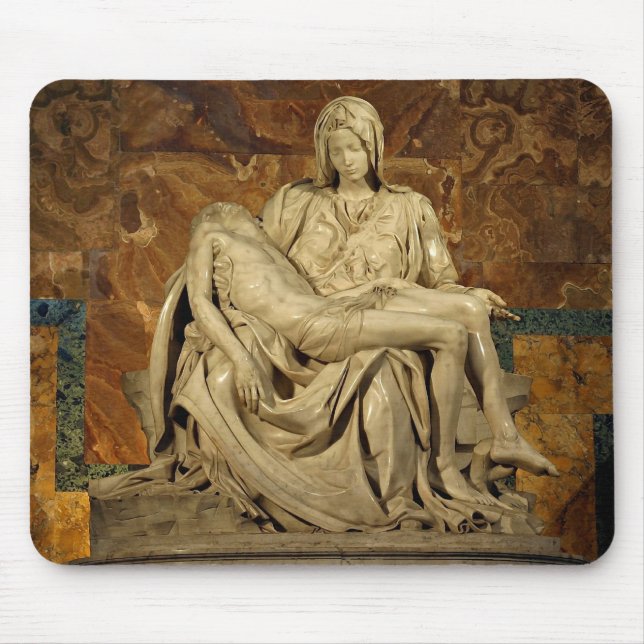 Michelangelo's Pieta in St. Peter's Basilica Mouse Pad (Front)