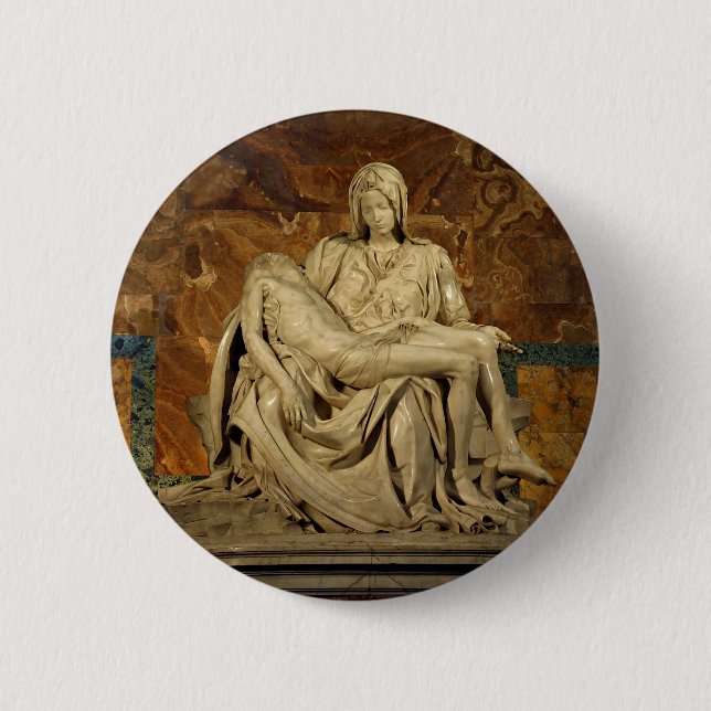 Michelangelo's Pieta in St. Peter's Basilica Pinback Button (Front)