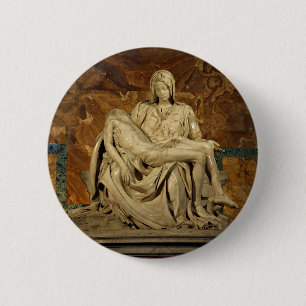 Michelangelo's Pieta in St. Peter's Basilica Pinback Button