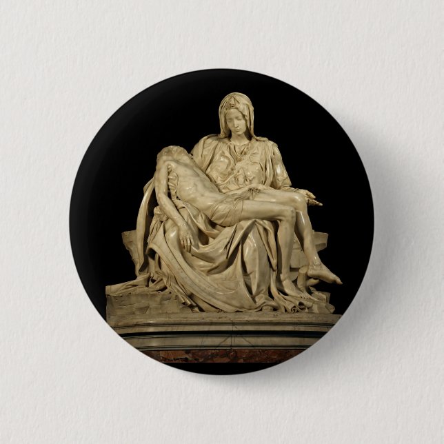 Michelangelo's Pieta Pinback Button (Front)