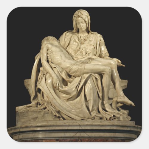 Michelangelos Pieta Square Sticker